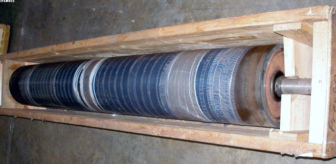 Rubber Roll, 74" face, re-conditioned,
