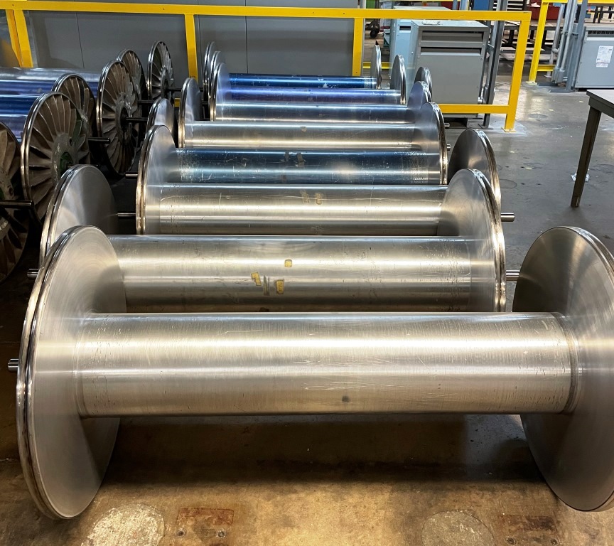 Aluminum Beams, 32" diameter x 54-1/4", heavy duty.